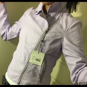 On trend Lilac Misguided moto jacket